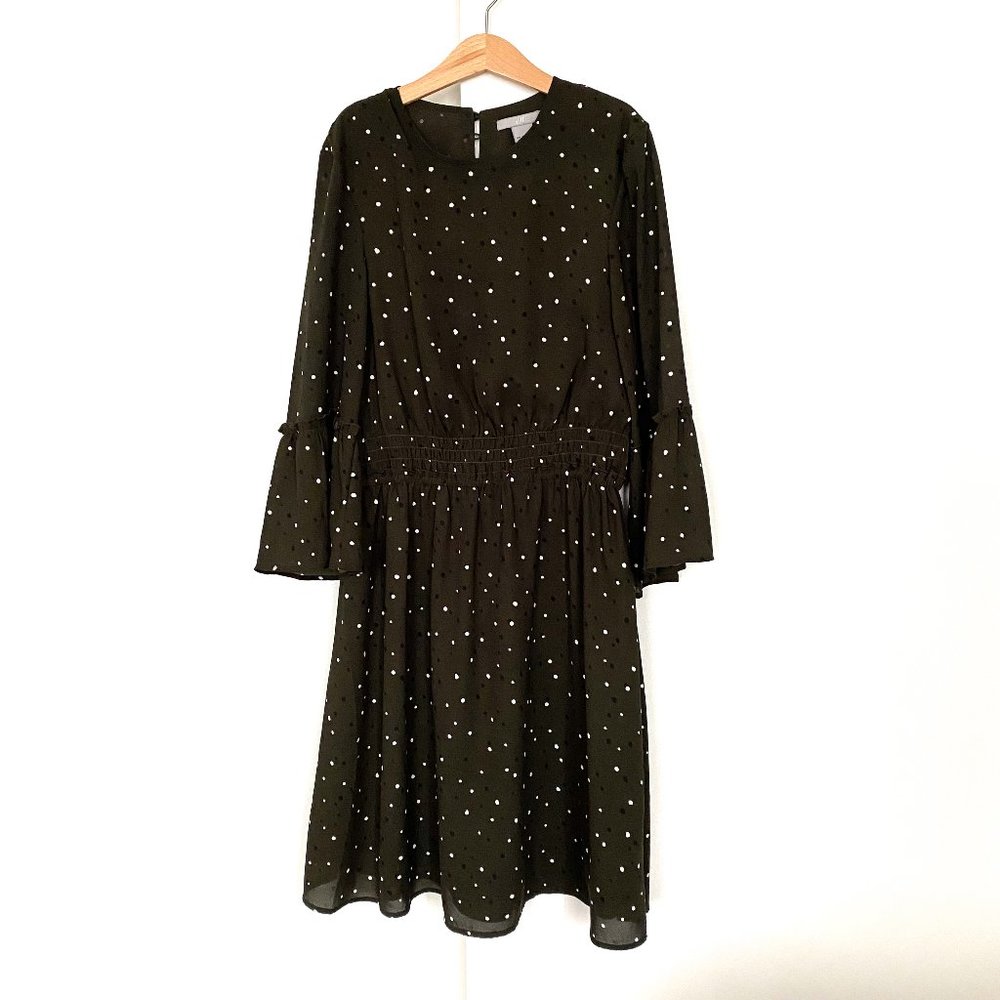 H&M Olive Green Polka Dot Dress - D3